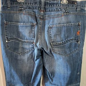 Mens Parish Nation Jeans acid Relaxed Fit Straight Button Fly Size 42 waist